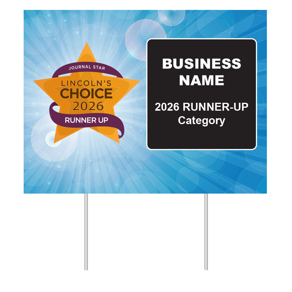 Double-Sided Yard Sign w/ Stake